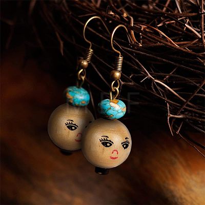 30Pcs Natural Wood Beads WOOD-FG0001-15A-1