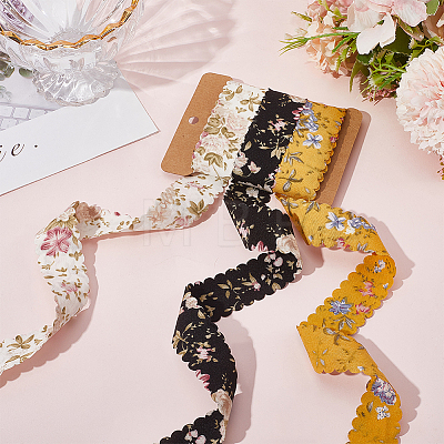 1 Set Polyester Flower Printed Ribbon OCOR-CY0002-38A-1