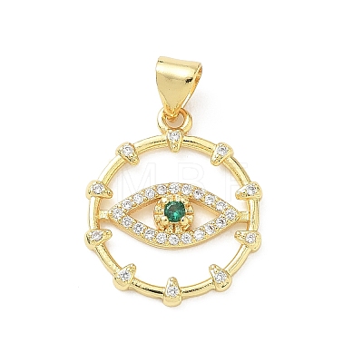 Brass Micro Pave Colorful Cubic Zirconia Pendants KK-L273-02G-1