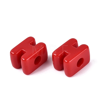 Opaque Acrylic European Beads OACR-M027-01H-06-1