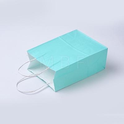 Pure Color Kraft Paper Bags AJEW-G020-B-14-1