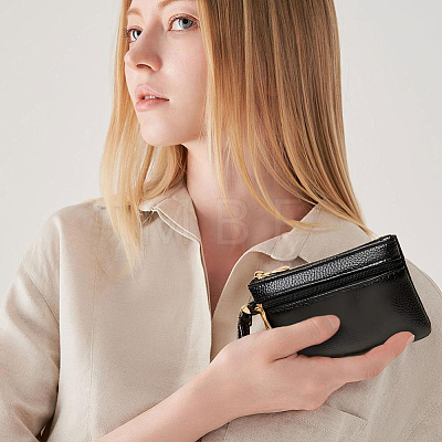 3Pcs 3 Colors Double Layer PU Imitation Leather Zipper Wallets AJEW-CL0005-46-1
