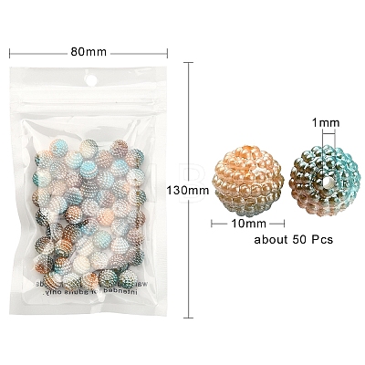 50Pcs Imitation Pearl Acrylic Beads OACR-YW0001-11D-1