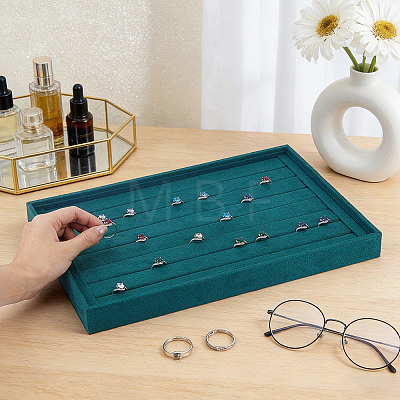 Velvet Jewelry Trays for Rings Stud Earrings AJEW-WH0455-402-1