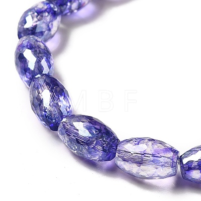 Electroplate Transparent Glass Beads Strand GLAA-G088-06B-1