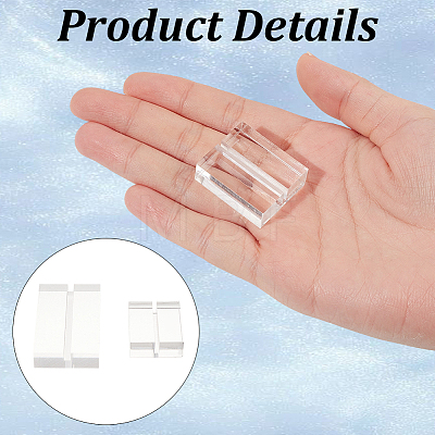 12Pcs 2 Styles Rectangle Acrylic Name Card Holder AJEW-GF0015-03-1