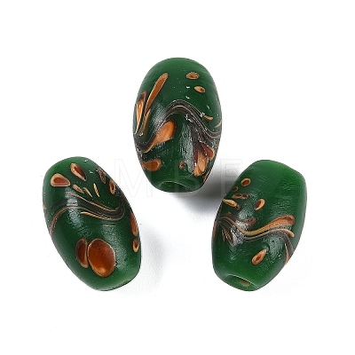 Opaque Handmade Lampwork Beads BLOW-D006-05G-1