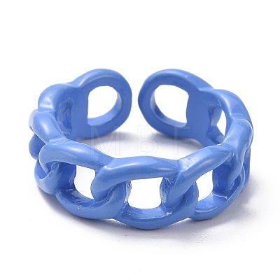 Spray Painted Alloy Cuff Rings RJEW-T011-29-RS-1