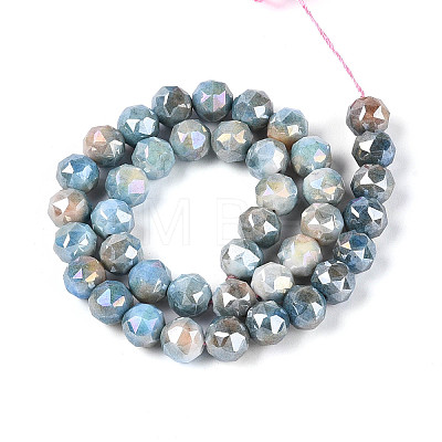 Anti-Tarnish Electroplate Glass Beads Strands GLAA-N010-10mm-17-1