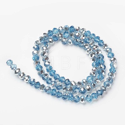 Electroplate Transparent Glass Beads Strands EGLA-A034-T4mm-M18-1