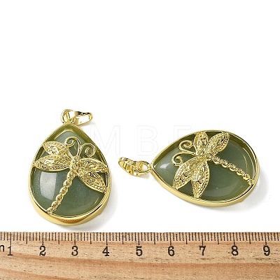 Natural Green Aventurine Pendants G-G900-01G-01-1