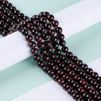 Round Natural Garnet Beads Strands X-G-D751-10mm-1