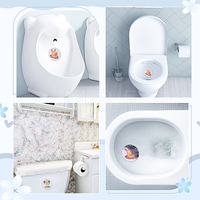 Round Dot PVC Potty Training Toilet Color Changing Stickers DIY-WH0488-31F-1