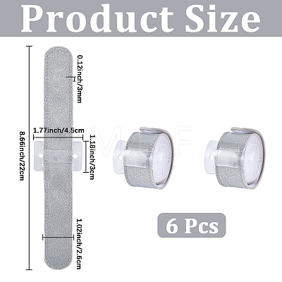 6Pcs Plastic Slap Bracelets BJEW-CN0001-18A-1