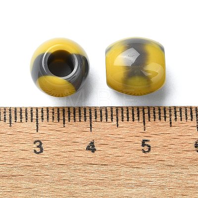 Two Tone Resin European Beads RESI-U008-06D-1