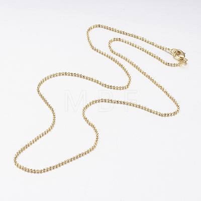 Brass Ball Chain Necklaces X-MAK-L009-06G-1