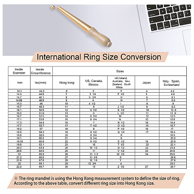 Brass Ring Size Sticks(Hong Kong Ring Size) TOOL-R106-07-1