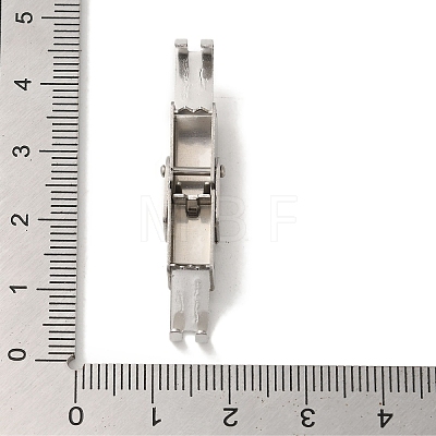 Tarnish Resistant Smooth Surface 201 Stainless Steel Watch Band Clasps STAS-R063-89-1