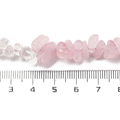 Natural Quartz Crystal & Rose Quartz Beads Strands G-L610-A07-01-1