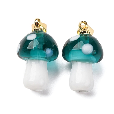 Handmade Lampwork Pendants LAMP-S069-08G-04-1