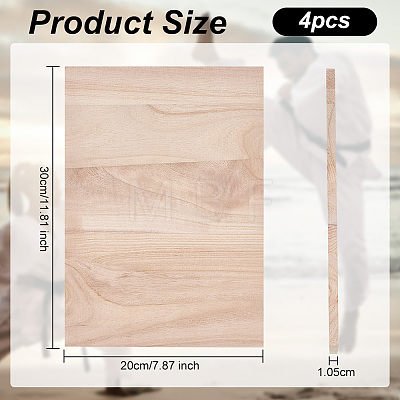Rectangle Wood Breaking Boards WOOD-WH0131-02B-1