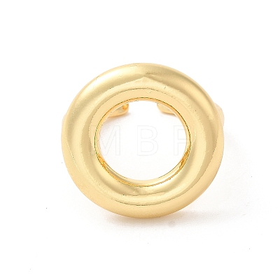 Brass Open Cuff Rings RJEW-P098-06G-1