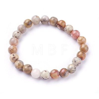 Natural Crazy Agate Beads Stretch Bracelets BJEW-F380-01-B06-1