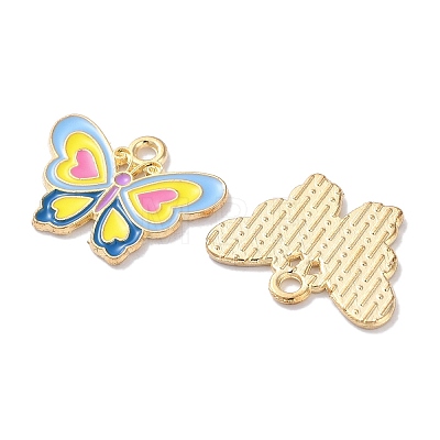 Alloy Enamel Pendants ENAM-O001-10C-G-1