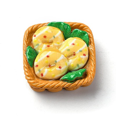 Fried Chip Doughnut Theme Opaque Resin Imitation Food Decoden Cabochons RESI-S392-02B-1