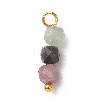 Natural Colorful Tourmaline Pendants PALLOY-JF04795-1