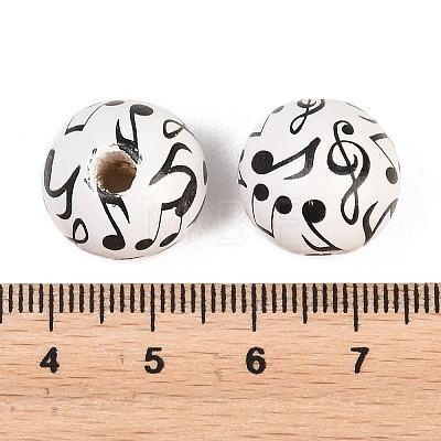 Printed Wooden Beads WOOD-T034-01A-1