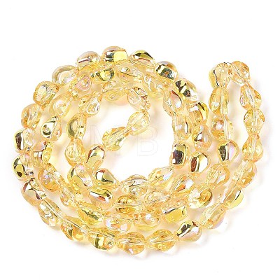 Electroplate Glass Beads Strands EGLA-T021-09E-1