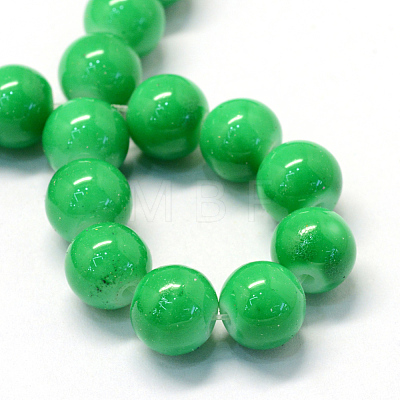 Baking Painted Glass Round Bead Strands DGLA-Q020-8mm-33-1