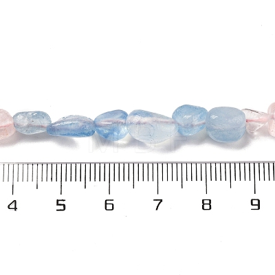 Natural Aquamarine & Rose Quartz Beads Strands G-L610-B04-A01-1