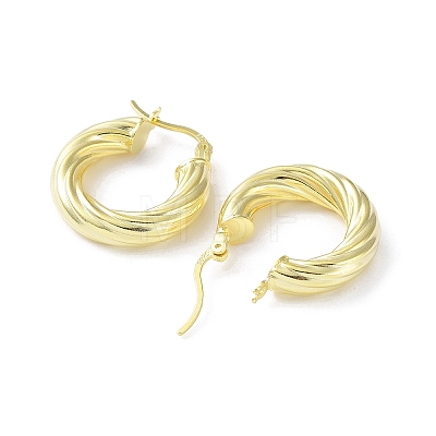 925 Sterling Silver Hoop Earrings EJEW-K258-12G-1