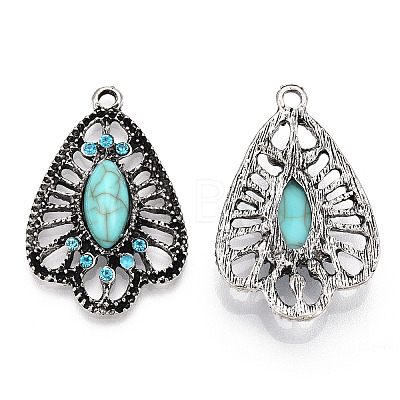 Synthetic Turquoise Pendants TIBEP-TAC0003-04AS-1