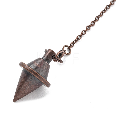 Brass Dowsing Pendulum Big Pointed Cone Pendants KK-H491-06R-1