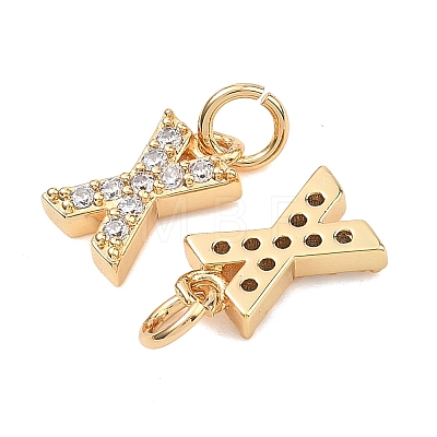 SHEGRACE Brass Micro Pave Clear Cubic Zirconia Pendants XGRQ29573-394G-X-1