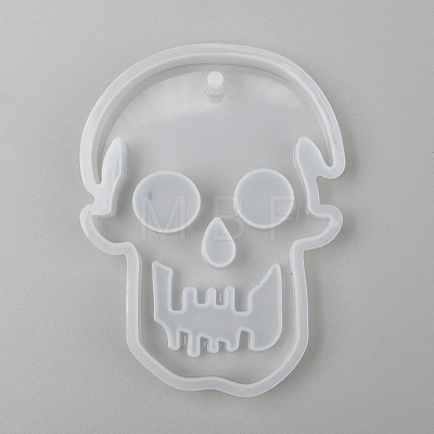 Halloween DIY Skull Pendant Silicone Molds DIY-P006-41-1