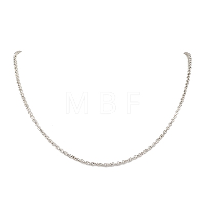 3MM 304 Stainless Steel Rolo Chain Necklaces NJEW-JN05622-01-1