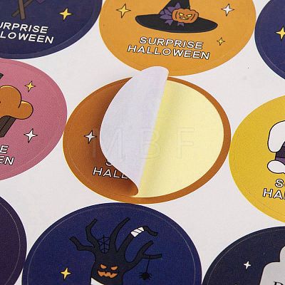 Halloween Theme Plastic Stickers STIC-C009-01F-1