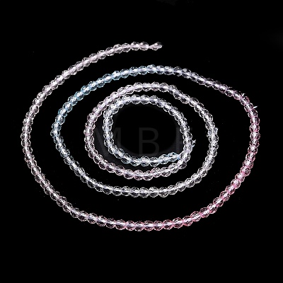 Transparent Gradient Color Glass Beads Strands GLAA-G101-2mm-06-1