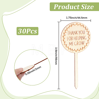 Wood Plant Labels DIY-GF0014-39B-1