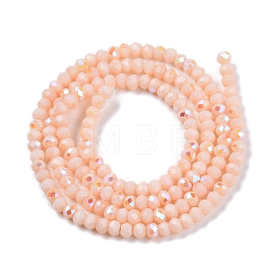 Electroplate Opaque Solid Color Glass Beads Strands EGLA-A044-P1mm-L05-1