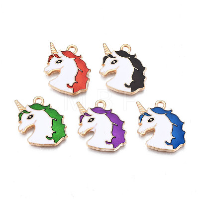 Alloy Enamel Pendants ENAM-S130-20-1