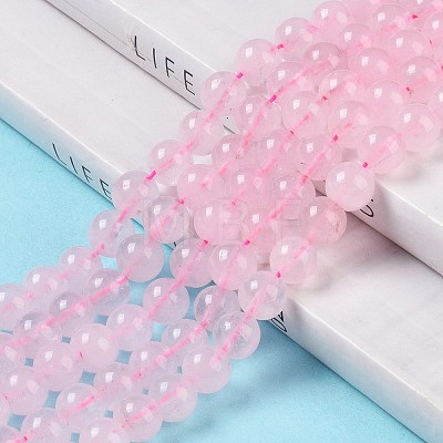 Natural Rose Quartz Beads Strands G-E252-01-6mm-1