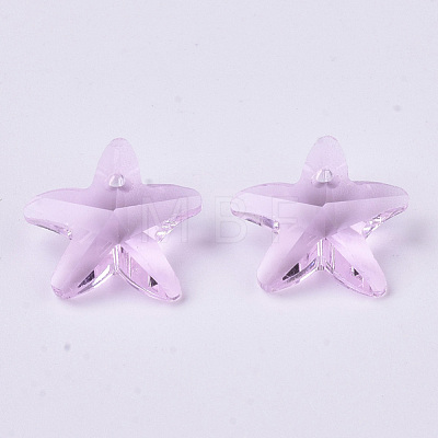 Transparent Glass Charms GLAA-N033-01M-1