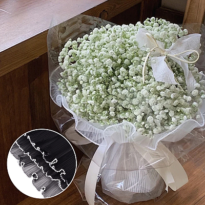 Polyester Flower Bouquet Wrapping Mesh Paper DIY-WH0542-38A-1