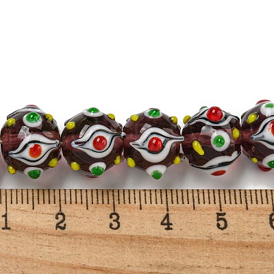 Handmade Lampwork Beads Strands LAMP-N025-05E-1