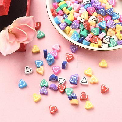 200Pcs 10 Colors Handmade Polymer Clay Beads CLAY-CJ0001-61-1